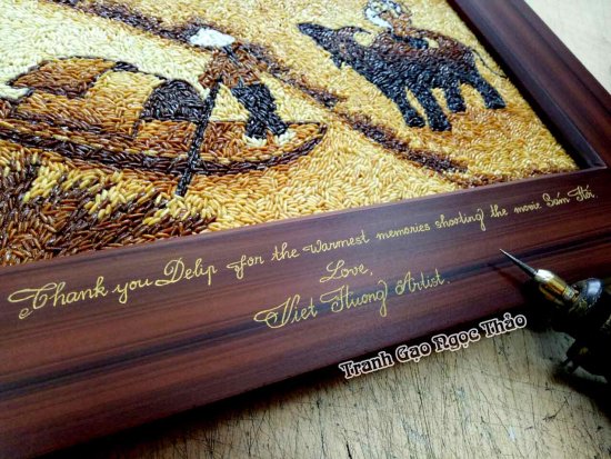 Khắc khung - Tranh gạo Ngọc Thảo Khac-khung