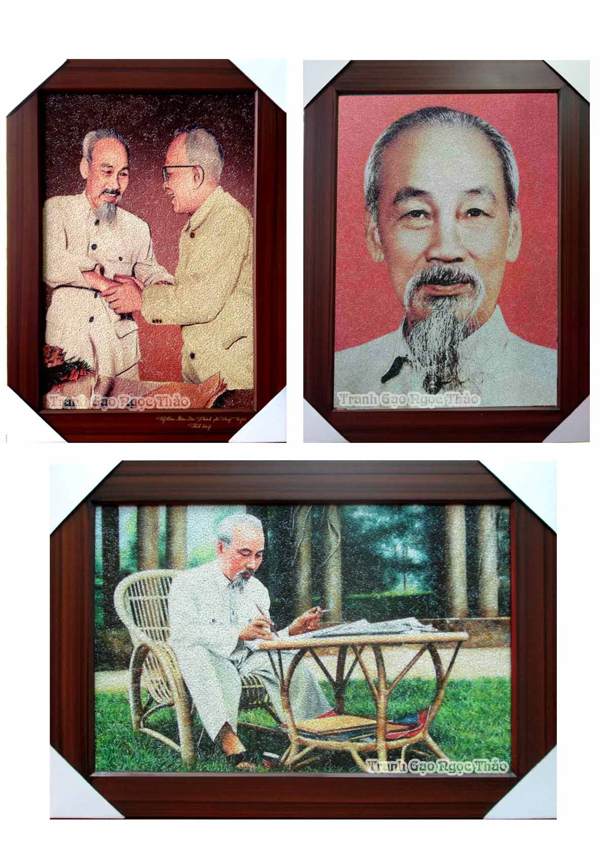 Tranh gạo Bác Hồ